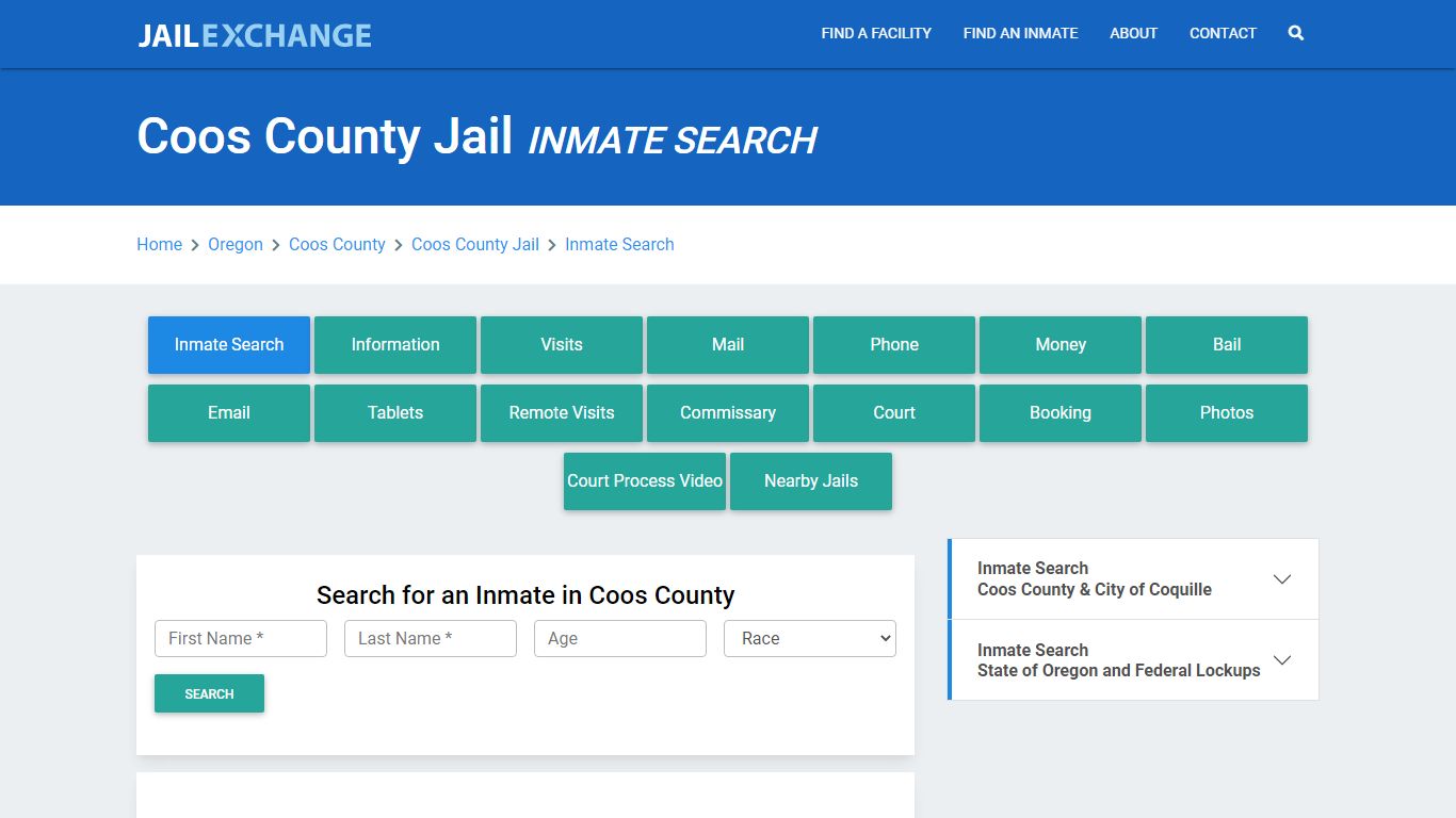 Coos County Jail, OR Inmate Search: Roster & Mugshots